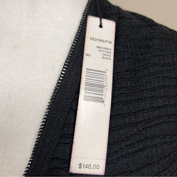 Tahari black sheath dress with silver zipper front Sz 2 - Picture 8 of 9